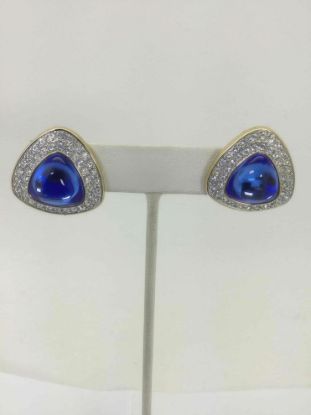 Picture of Vintage Swarovski DS Co Yellow Goldtone Earrings