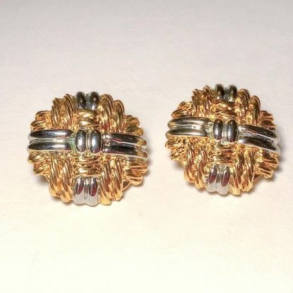 Picture of Gold Silver Tone Clip On Fashion Earrings