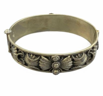 Picture of Vintage Ornate Black Silver Bracelet Italy