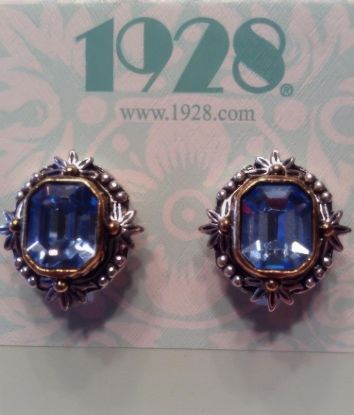 Picture of Vintage 1928 Clip On Earrings Antique Silver Gold