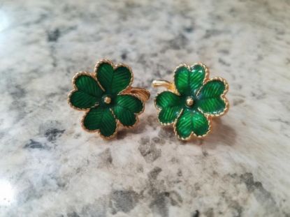 Picture of Clover Clip On Earrings St Patricks Jewelry