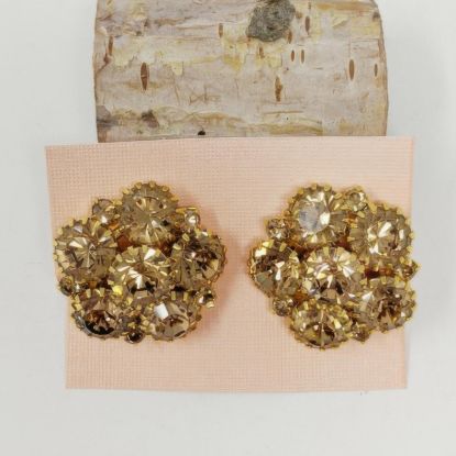 Picture of Rose Gold Floral Clip On Earrings Women