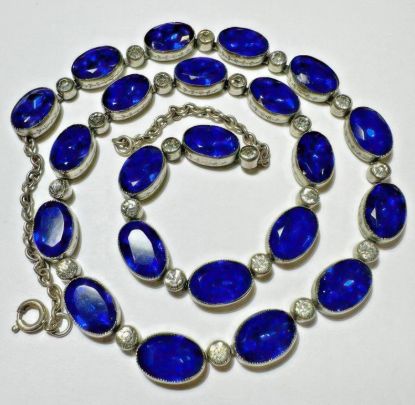 Picture of Vintage 1950 Blue Sapphire Crystal Necklace
