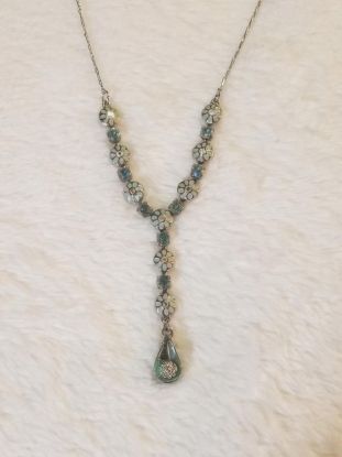 Picture of Vintage Avon Silver Blue Rhinestone Necklace