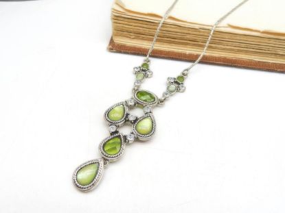 Picture of Retro 1928 Silver Tone Rhinestone Y Necklace