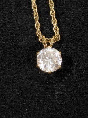 Picture of Vintage Park Lane Rhinestone Solitaire Pendant Necklace