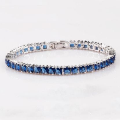 Picture of Handmade London Blue Topaz Silver Charm Bracelet