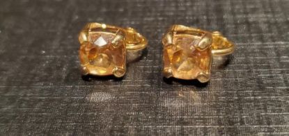 Picture of Swarovski Citrine Goldtone Clip On Earrings
