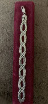 Picture of 925 Italy Sterling Silver Braided Herringbone Bracelet
