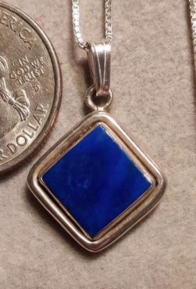 Picture of Vintage 925 Sterling Silver Lapis Lazuli Necklace