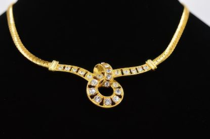 Picture of Vintage 1980s Rhinestone Crystal Chunky Necklace
