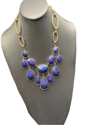 Picture of Vintage Lapis Lazuli Blue Bib Necklace Boho