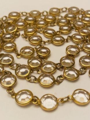 Picture of Vintage Austrian Crystal Gold Bezel Necklace