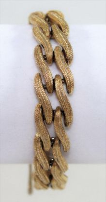 Picture of Vintage Monet Brushed Gold Tone Textured Bracelet