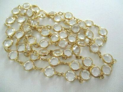 Picture of Vintage Clear Austrian Crystal Necklace 36 Inch Gold