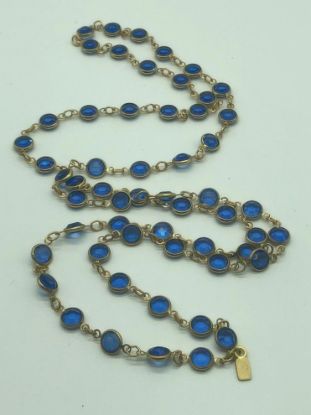 Picture of Swarovski Crystal Royal Blue Gold Necklace