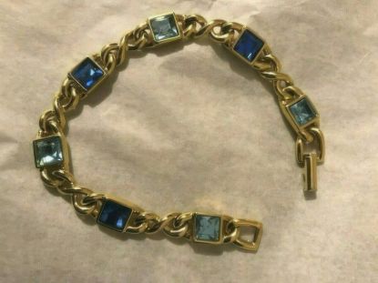 Picture of Swarovski Blue Crystal Gold Tone Bracelet