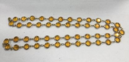 Picture of Austrian Crystal Rope Necklace 40 Inch Gold Tone