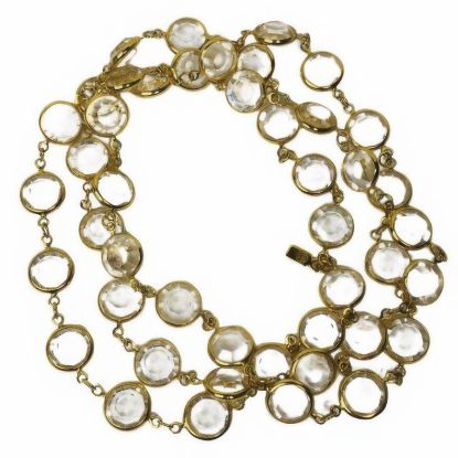 Picture of Vintage Swarovski Crystal Gold Tone Necklace 34 Inch
