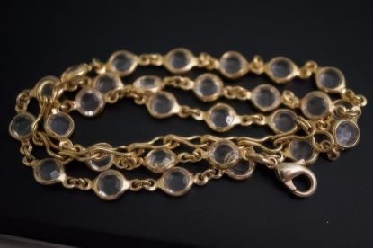 Picture of Vintage Gold Tone Clear Crystal Necklace