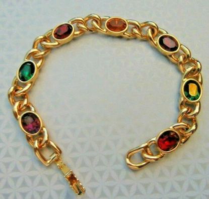 Picture of Swarovski Gold Tone Oval Crystal Swan Bracelet