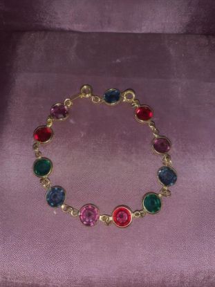 Picture of Vintage Swarovski Swan Crystal Pink Blue Bracelet