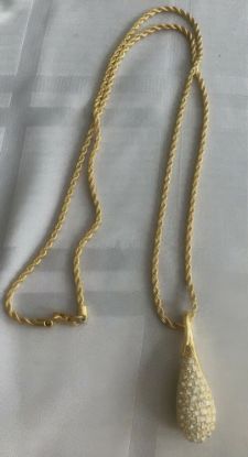 Picture of Vintage Swarovski Gold Tone Crystal Pendant Necklace