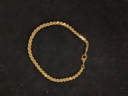 Picture of Vintage Monet Gold Tone S Link Bracelet 7 Inch