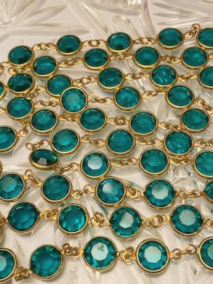 Picture of Vintage Gold Austrian Crystal Necklace Green Emerald
