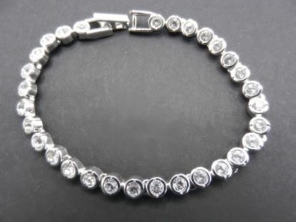 Picture of Signed Authentic Swarovski Rhodium Plated Tennis Bracelet