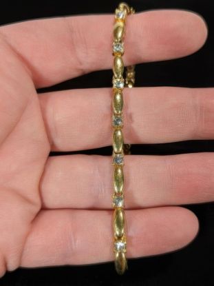 Picture of Vintage Avon Gold Tone Crystal Tennis Bracelet