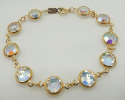 Picture of Swarovski Crystal Bracelet Gold Plated 7.5