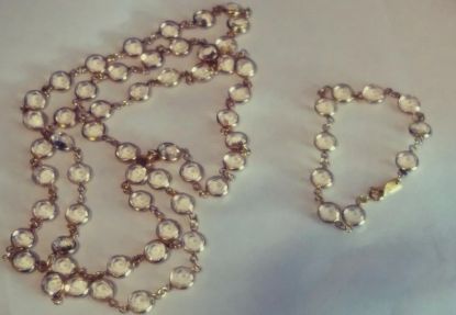 Picture of Vintage Swarovski Signed Faceted Crystal Necklace Bracelet