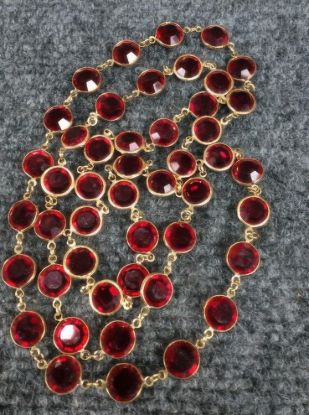 Picture of Swarovski Red Crystal Gold Tone Necklace
