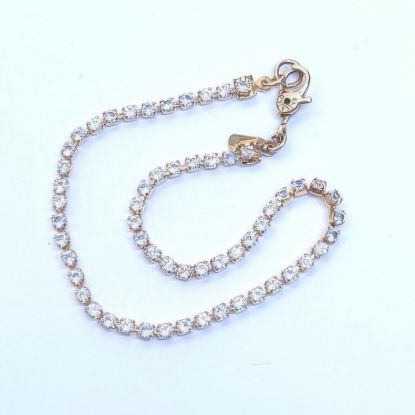 Picture of Monet Gold Tone Rhinestone Tennis Bracelet