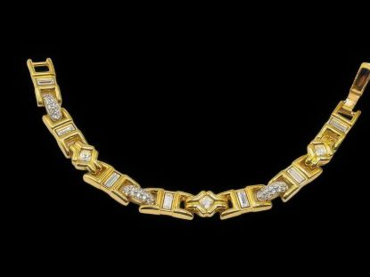 Picture of Vintage Swarovski Crystal Swan Gold Plated Bracelet