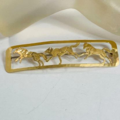 Picture of Vintage Wild Bryde Signed Running Wolfs Brooch
