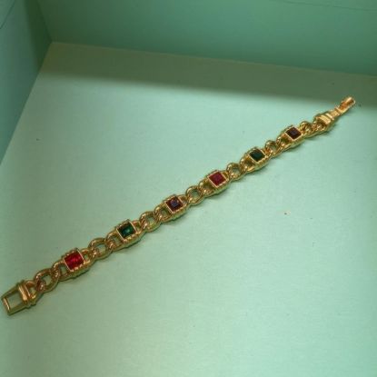 Picture of Vintage Swarovski Multi Crystal Heavy Link Bracelet